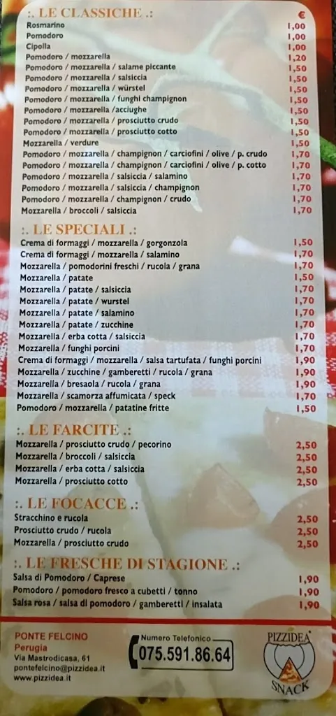 Menu_PIZZIDEA PONTE FELCINO_Ponte Felcino_immagine_1