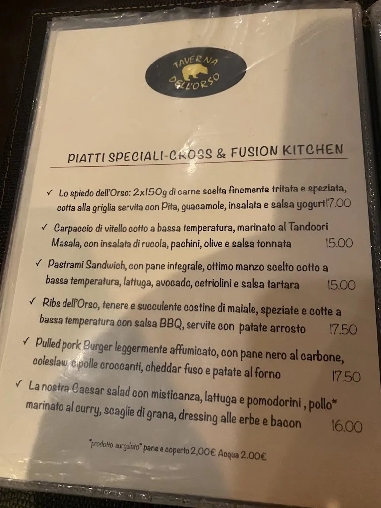 Menu_Taverna dell'Orso_Provincia di Perugia_immagine_1