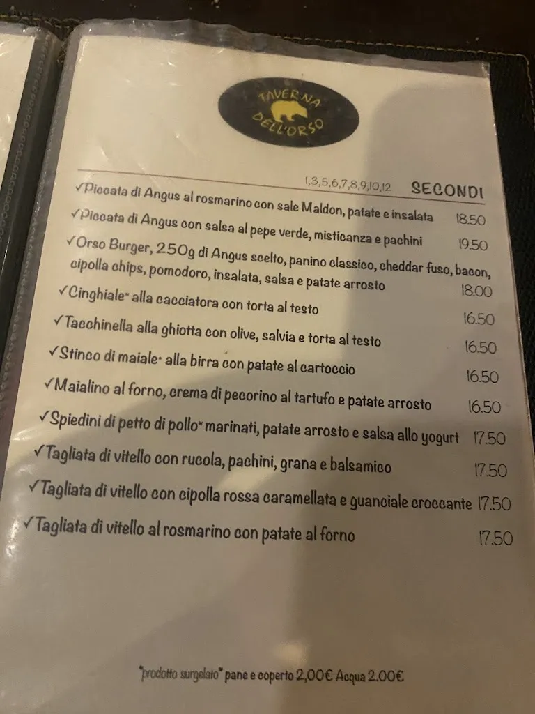 Menu_Taverna dell'Orso_Provincia di Perugia_immagine_3