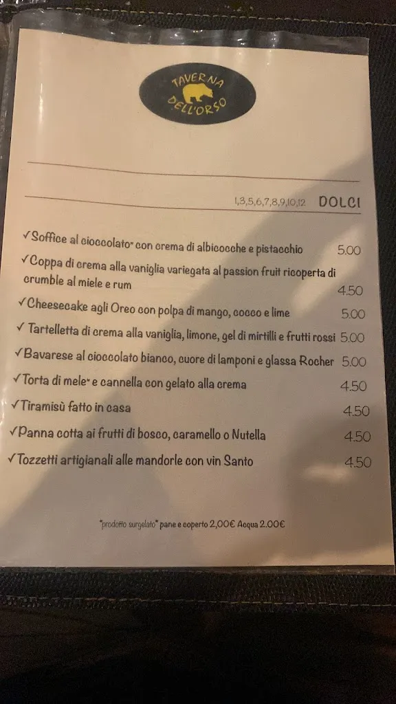 Menu_Taverna dell'Orso_Provincia di Perugia_immagine_4