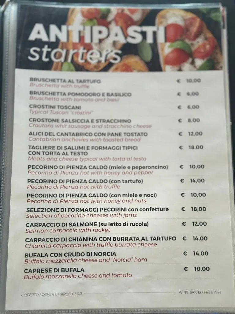 Menü_L' osteria 13_Passignano sul Trasimeno_Bild_1