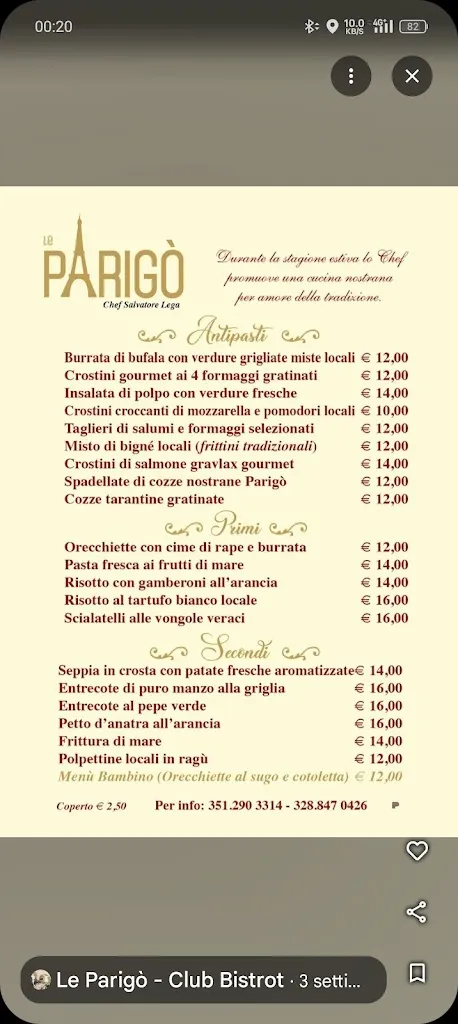 Menu_Le Parigò - Club Bistrot_Nardò_immagine_3