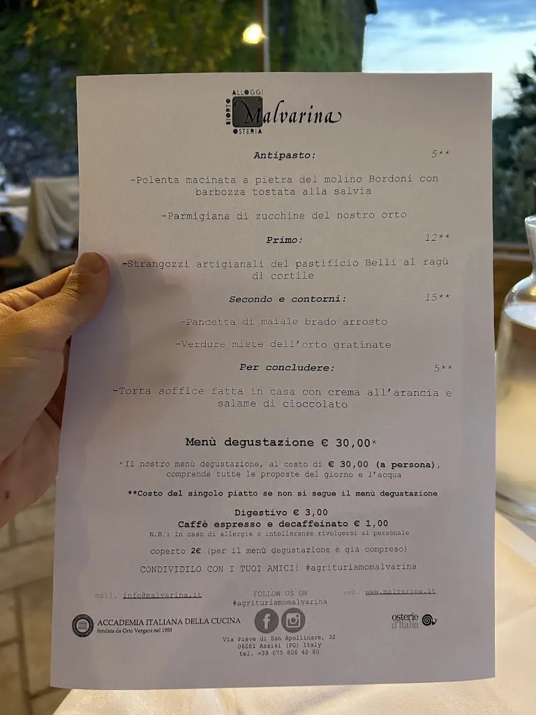 Menu_Ristorante @ Malvarina Agriturismo_Rivotorto_immagine_1