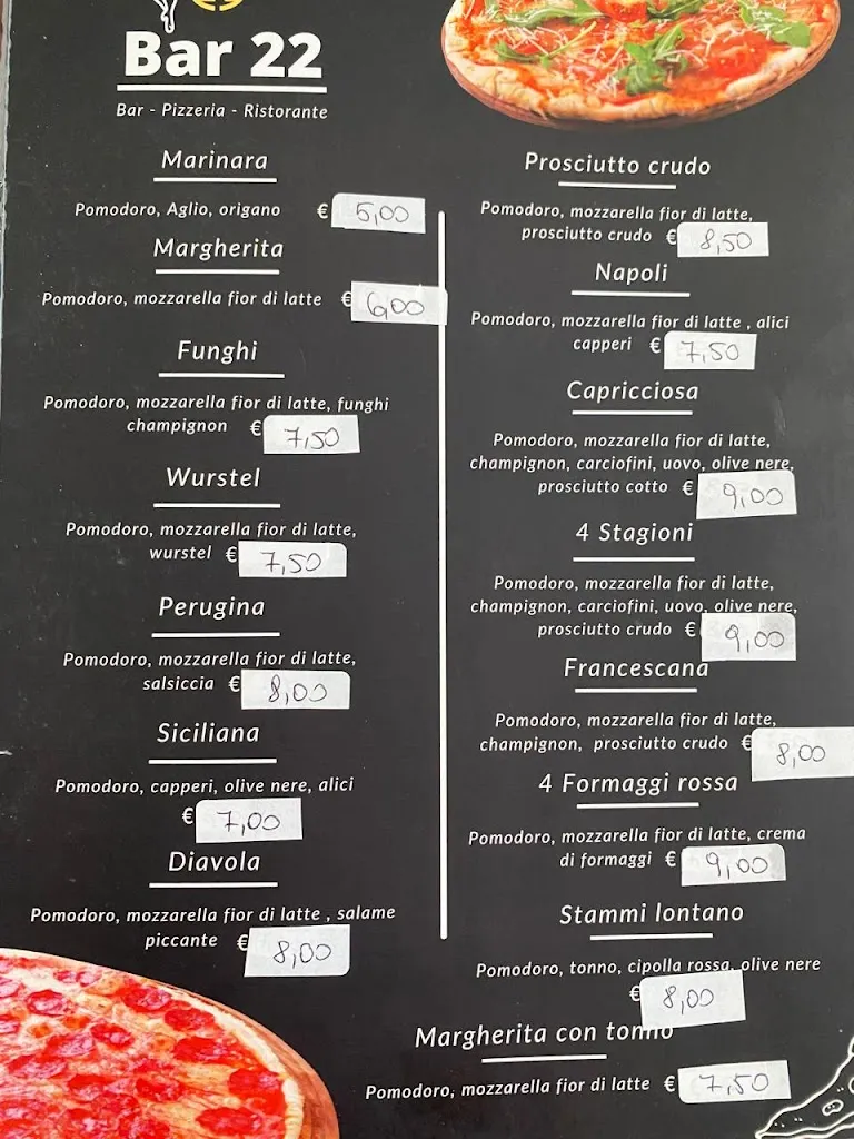 Menu_Bar Pizzeria Ristorante N22_San Niccolò di Celle_image_1