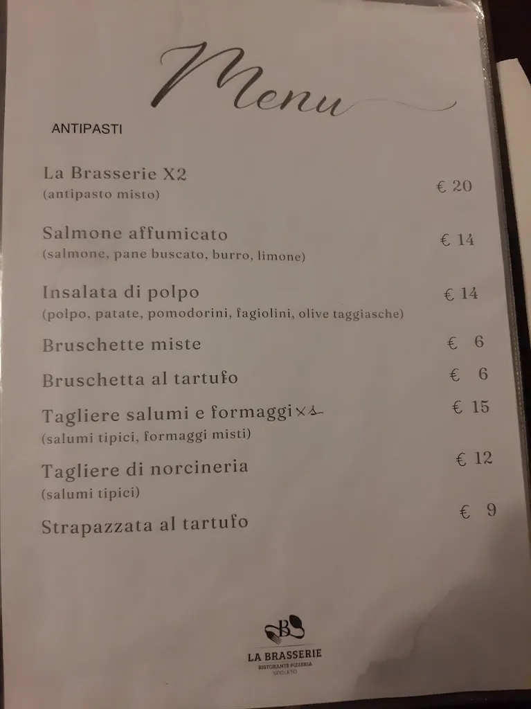 Menu_La Brasserie Spoleto_San Martino in Trignano_image_1