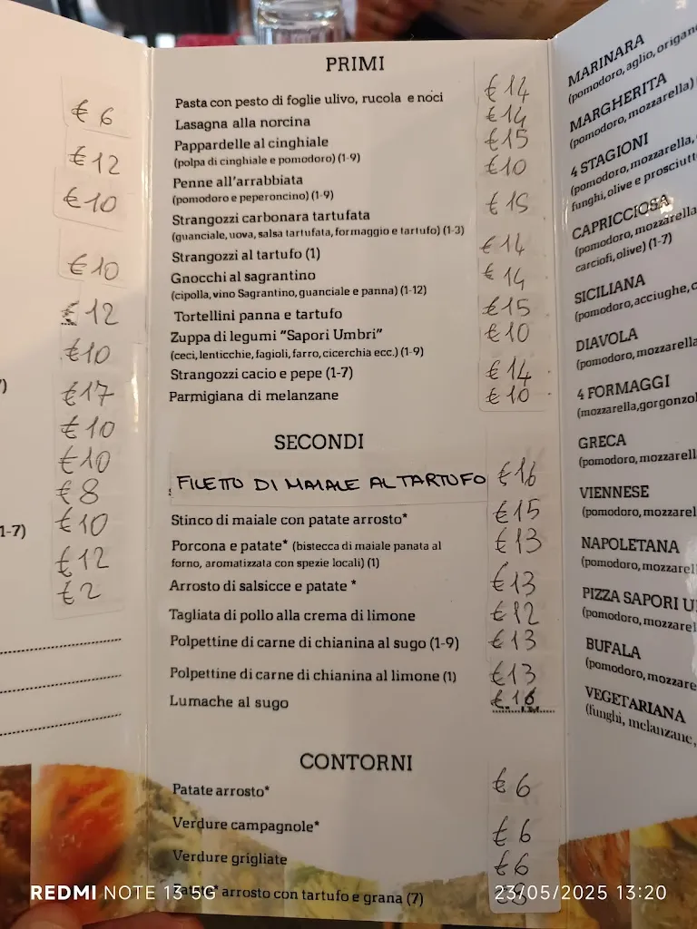 Menu_Trattoria Pizzeria Sapori Umbri_Spello_image_3