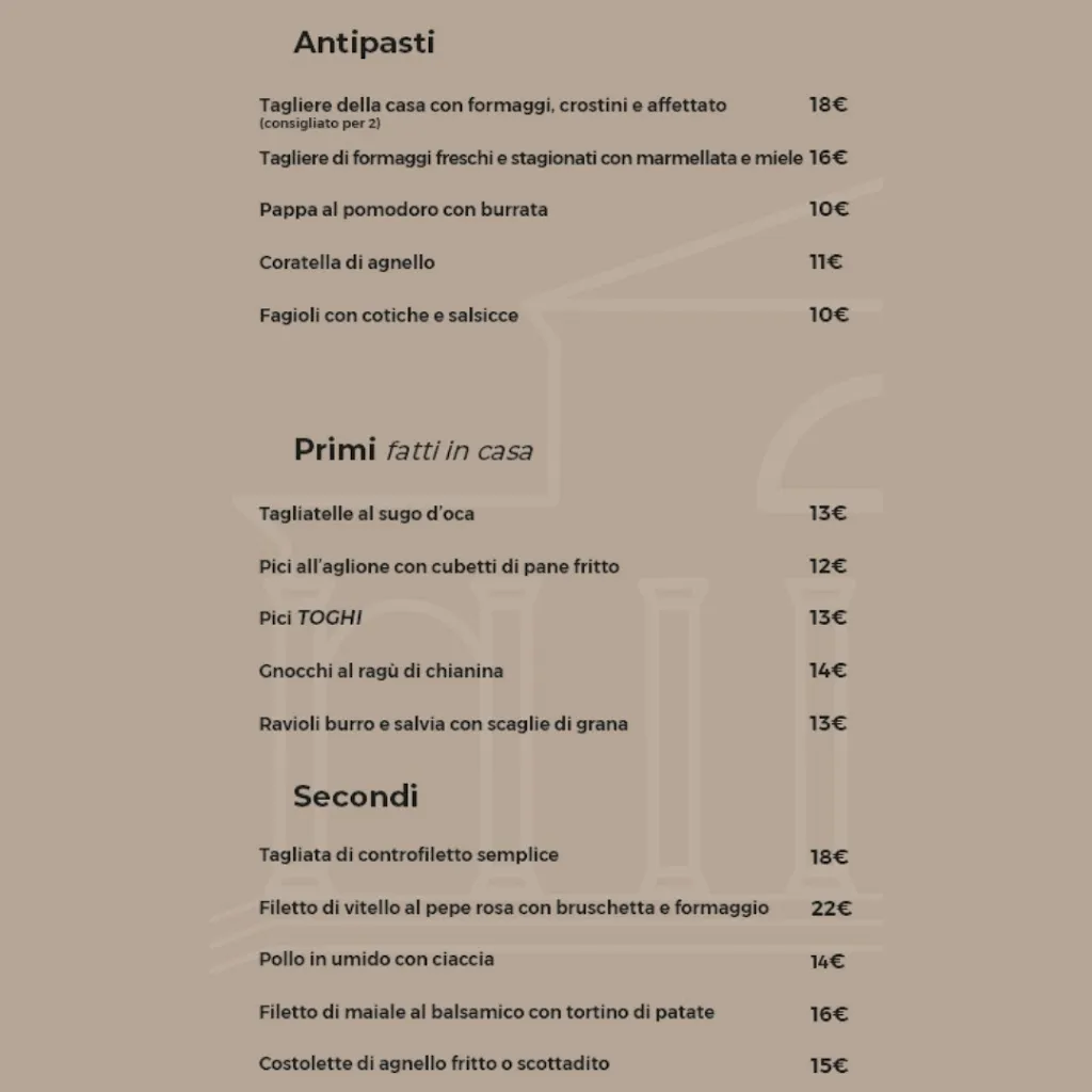 Menu_Dal Togo Bar Ristorante Canoscio_Trestina_image_1