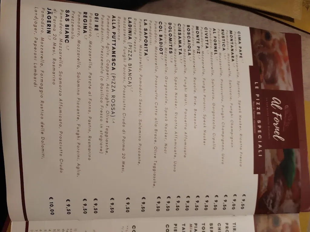 Pizzeria Al Fornel restaurant in Alleghe