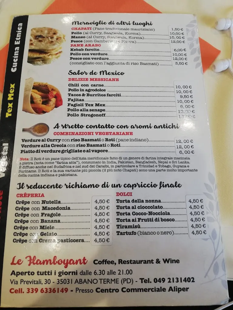 Menu_Le Flamboyant RistoBar_Abano Terme_image_1