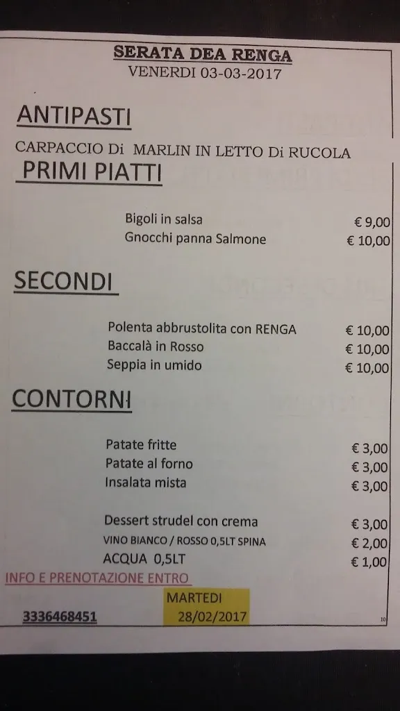Menu_TRATTORIA SNACK BAR ORCHIDEA_Annone Veneto_image_1