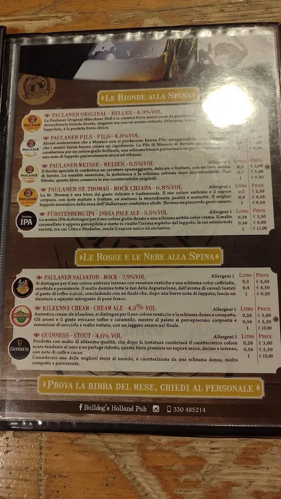 Menu_Bulldog's Holland Pub. Birreria e Hamburgheria Vicentina_Altavilla Vicentina_image_1