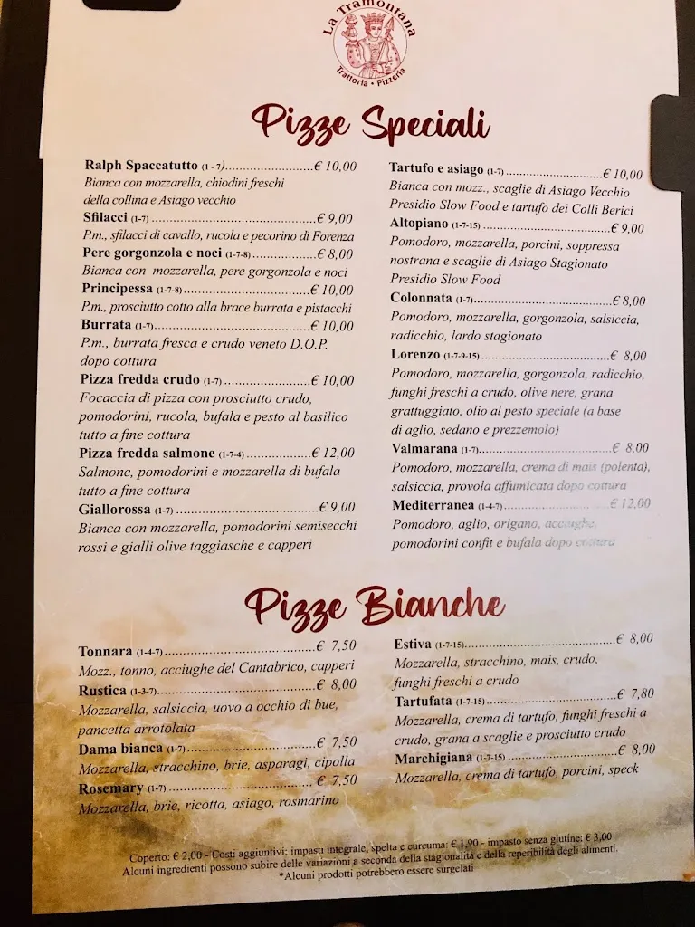 Menu_LA TRAMONTANA TRATTORIA PIZZERIA_Altavilla Vicentina_image_1