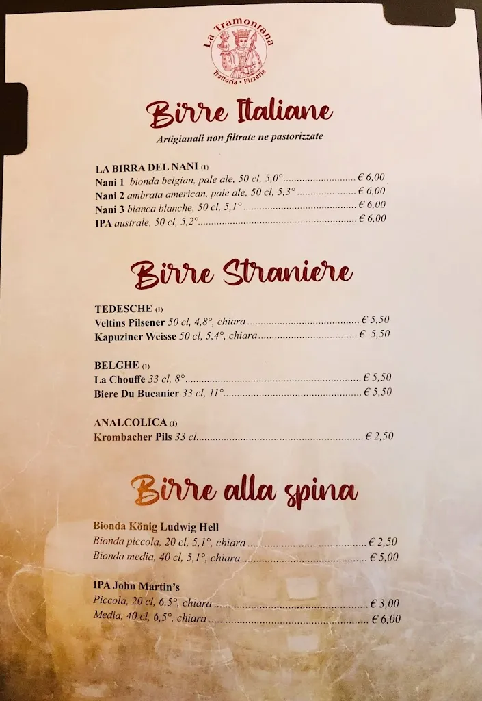 Menu_LA TRAMONTANA TRATTORIA PIZZERIA_Altavilla Vicentina_image_3