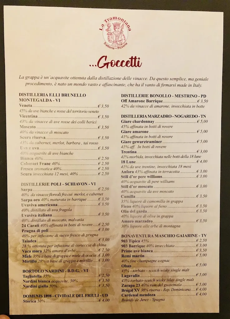 Menu_LA TRAMONTANA TRATTORIA PIZZERIA_Altavilla Vicentina_image_4
