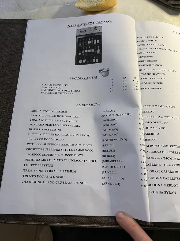 Menu_Ristorante Trattoria De Gobbi_Altavilla Vicentina_image_2