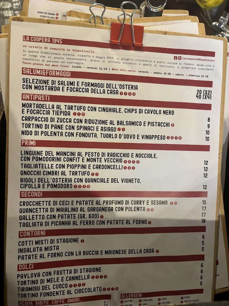 Menu_Osteria La Coopera 1945_Arbizzano-Santa Maria_image_2