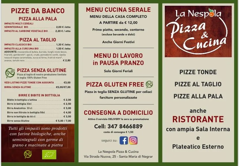 Menu_La Nespola Pizza & Cucina_Arbizzano-Santa Maria_image_2