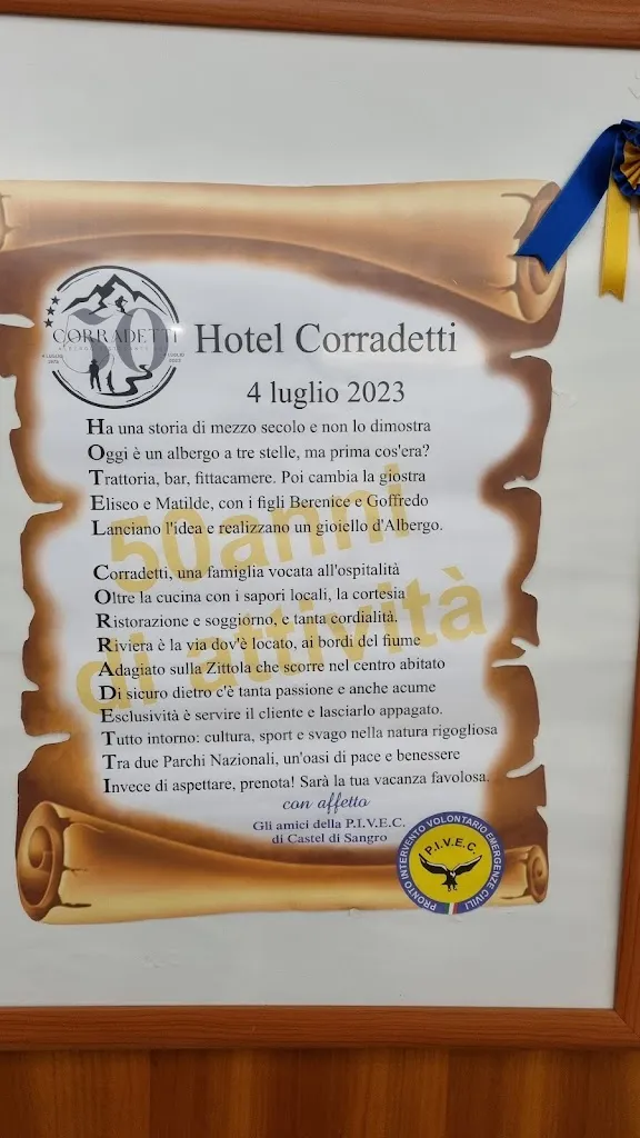 Vincenzo De Falco_Ristorante Bar Albergo Corradetti_Castel di Sangro_recensione