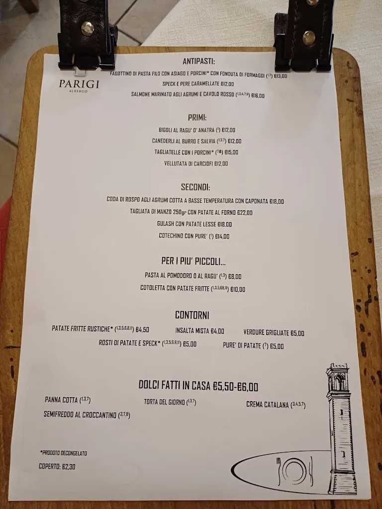 Menu_Ristorante La Piazzetta | ALBERGO PARIGI_Arsiè_image_3