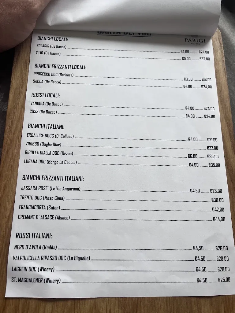 Menu_Ristorante La Piazzetta | ALBERGO PARIGI_Arsiè_image_4