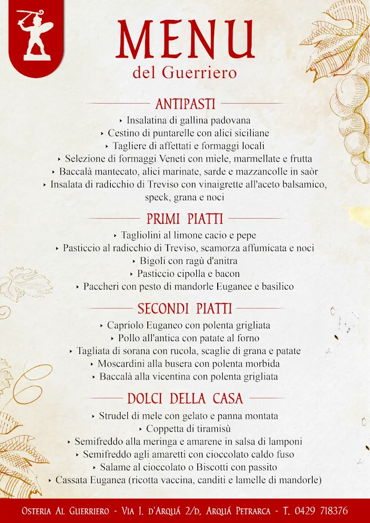 Menu_Osteria al Guerriero_Arquà Petrarca_image_2