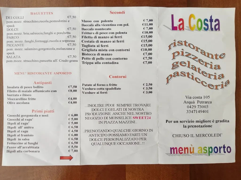 Menu_Ristorante La Costa_Arquà Petrarca_image_3