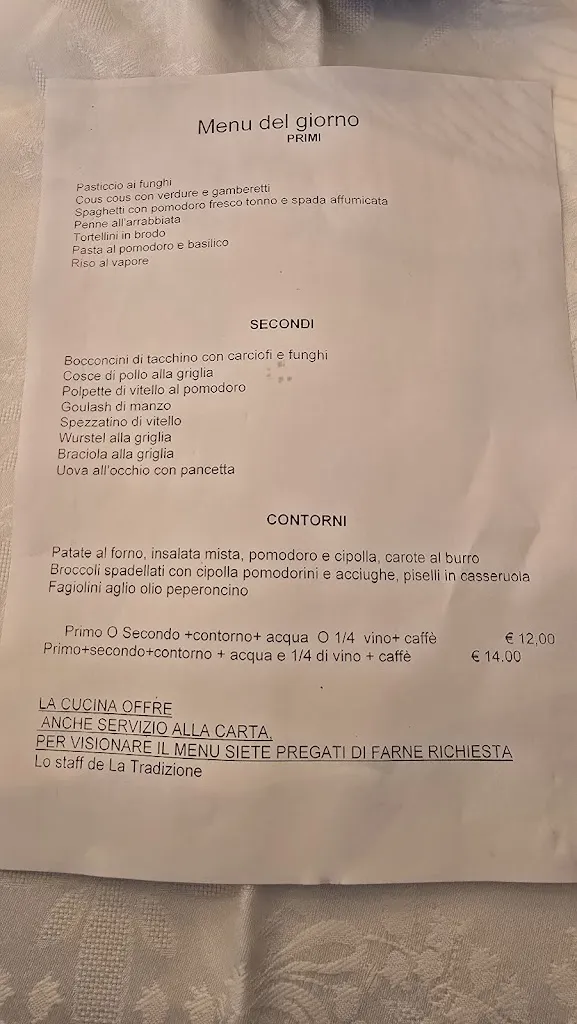 Menu_Ristorante Pizzeria La Tradizione_Arlesega_image_1