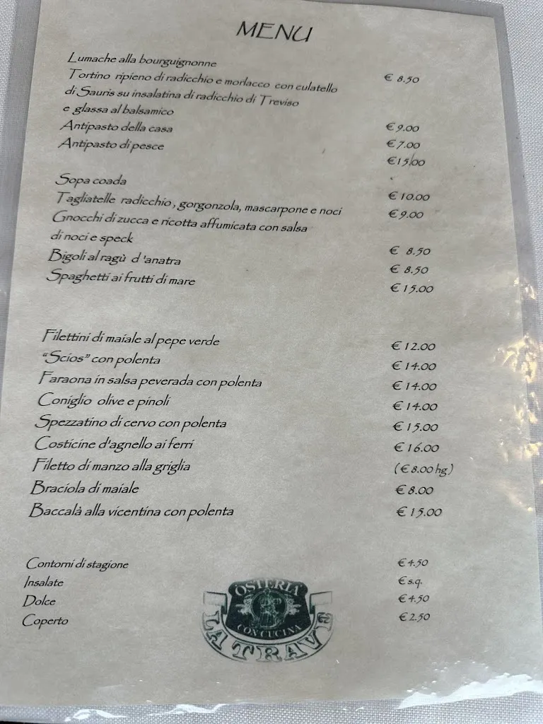 Menu_Osteria Con Cucina La Trave_Asolo_image_1