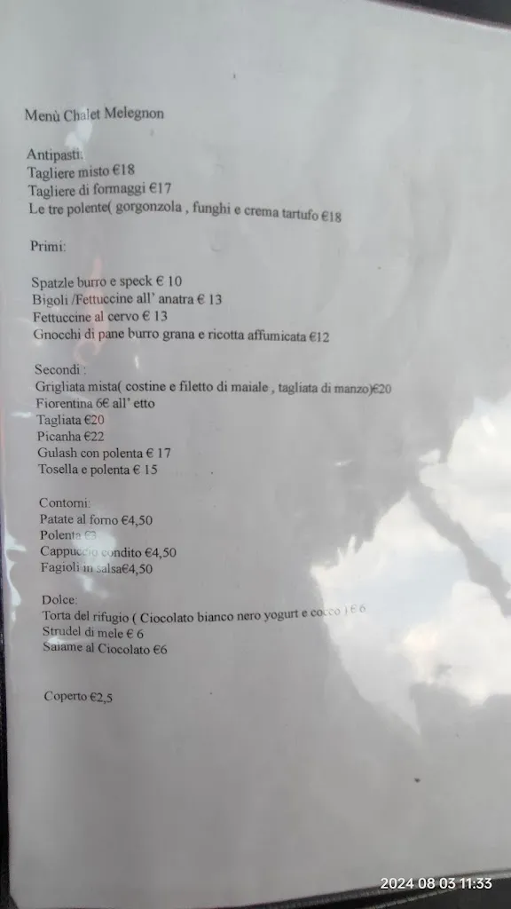 Menu_Chalet Melegnon_Arsiero_image_1