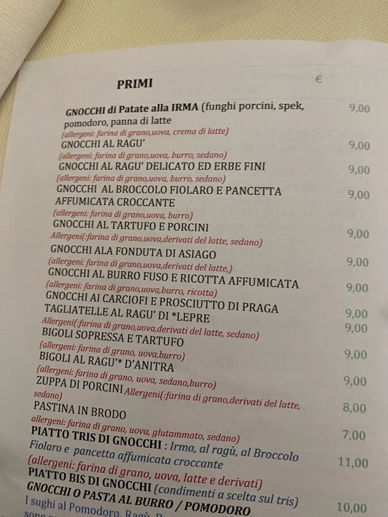 Menu_Ristorante Albergo Irma Di Martini Paolo Francesco & C. Snc_Arsiero_image_4