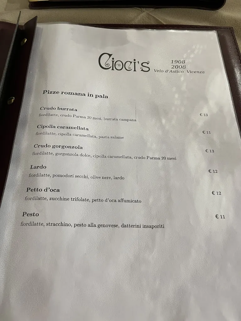 Menu_Ristorante Pizzeria Cioci's_Arsiero_image_4