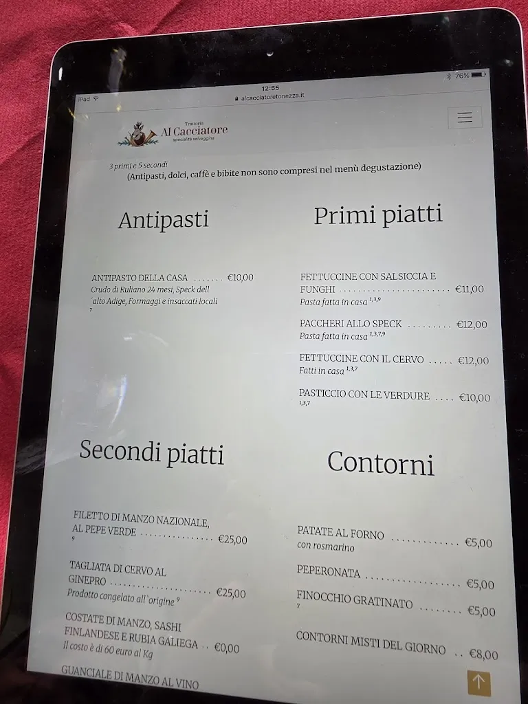 Menu_Trattoria Al Cacciatore_Arsiero_image_1