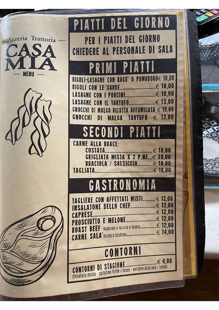 Menü_Ristorante Pizzeria Casa Mia_Badia Calavena_Bild_1