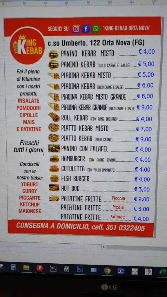 Menu_king kebab_Orta Nova_immagine_1