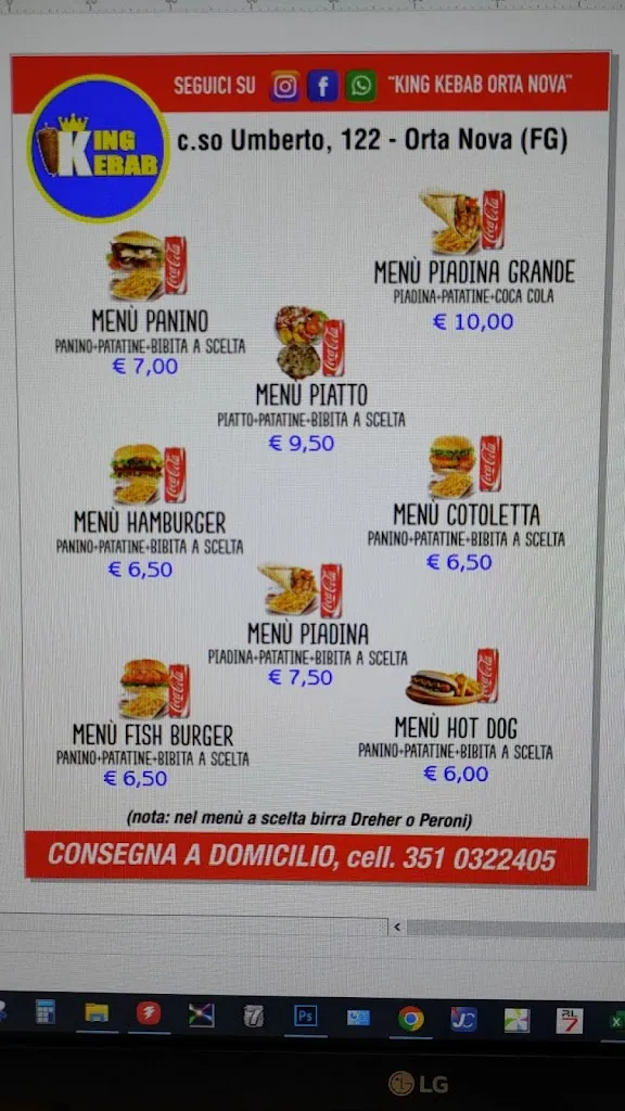 Menu_king kebab_Orta Nova_immagine_2