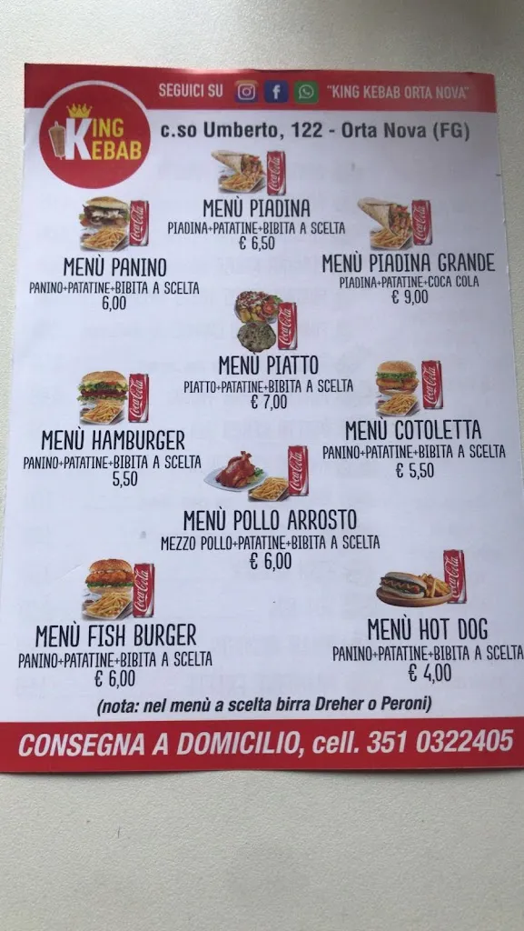 Menu_king kebab_Orta Nova_immagine_3