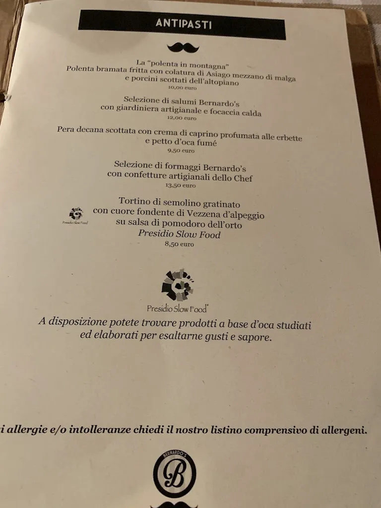 Menu_Bernardo's_Badia Polesine_image_2