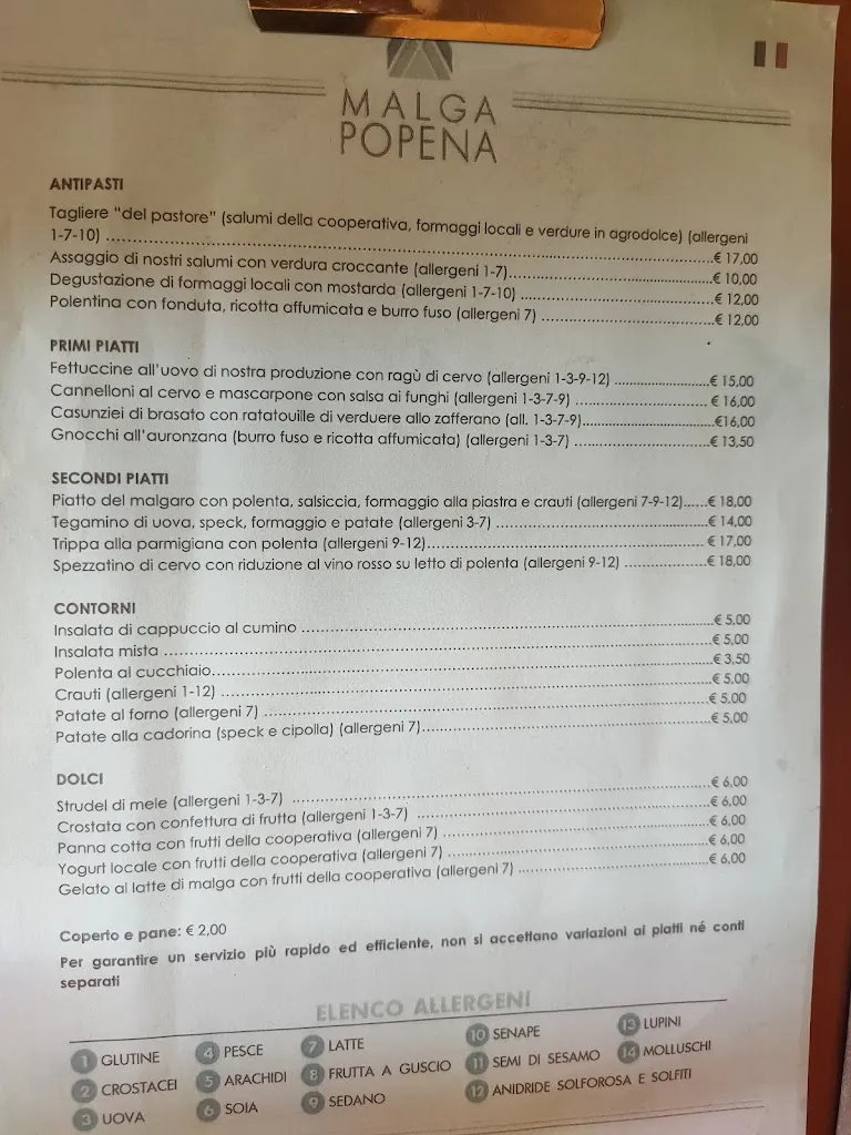 Menu_Malga Popena_Auronzo_immagine_1