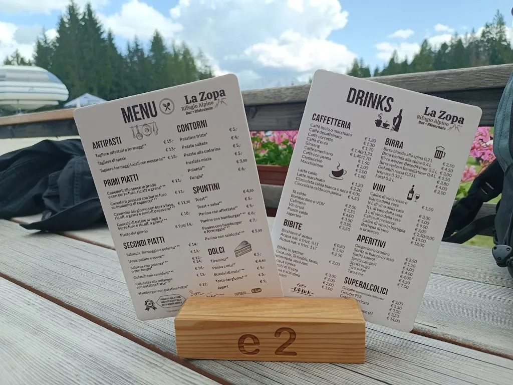 Menu_La Zopa - Rifugio Alpino Bar Ristorante_Auronzo_image_2