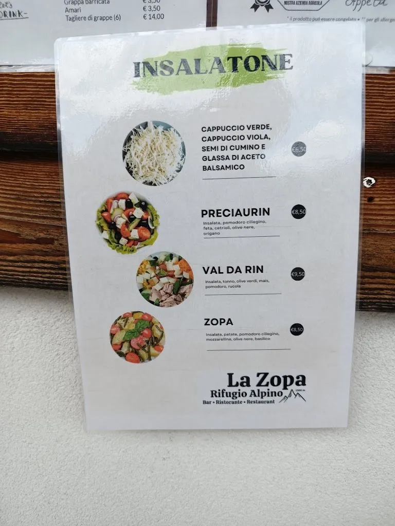 Menu_La Zopa - Rifugio Alpino Bar Ristorante_Auronzo_image_3