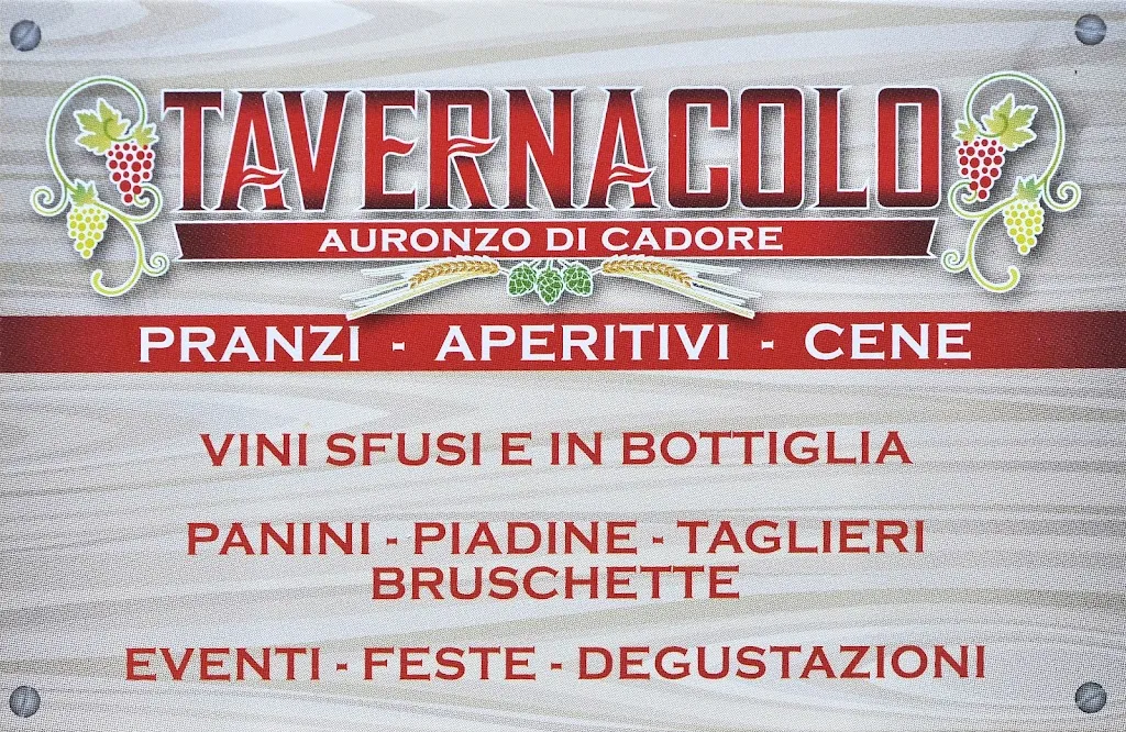 Menu_Tavernacolo Vini Sfusi - Pranzi - Aperitivi Auronzo di Cadore_Auronzo_image_1