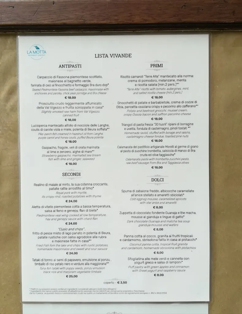 Menu_La Motta Restaurant & Bistrot_Orta Nova_image_3