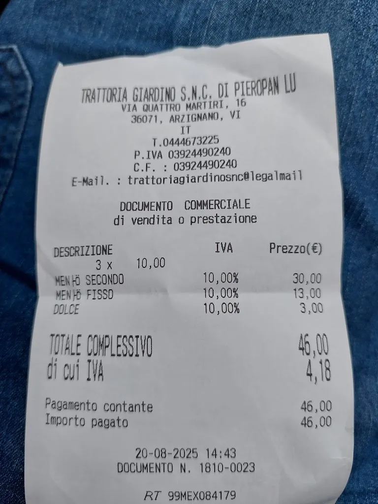 A D_Trattoria Bar Giardino_Arzignano_review