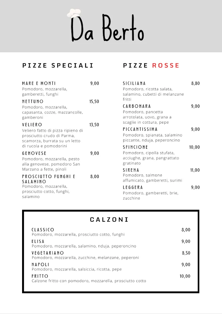 Menu_Ristorante Pizzeria “Da Berto”_Arzignano_image_3