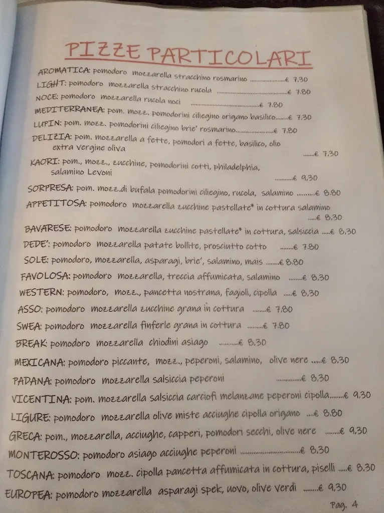 Menu_Pizzeria Ristorante Bar Ethiopia_Arzignano_image_1