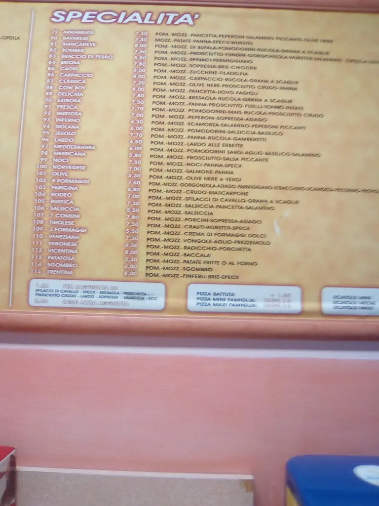 Menü_Sandy Pizza_Arzignano_Bild_2