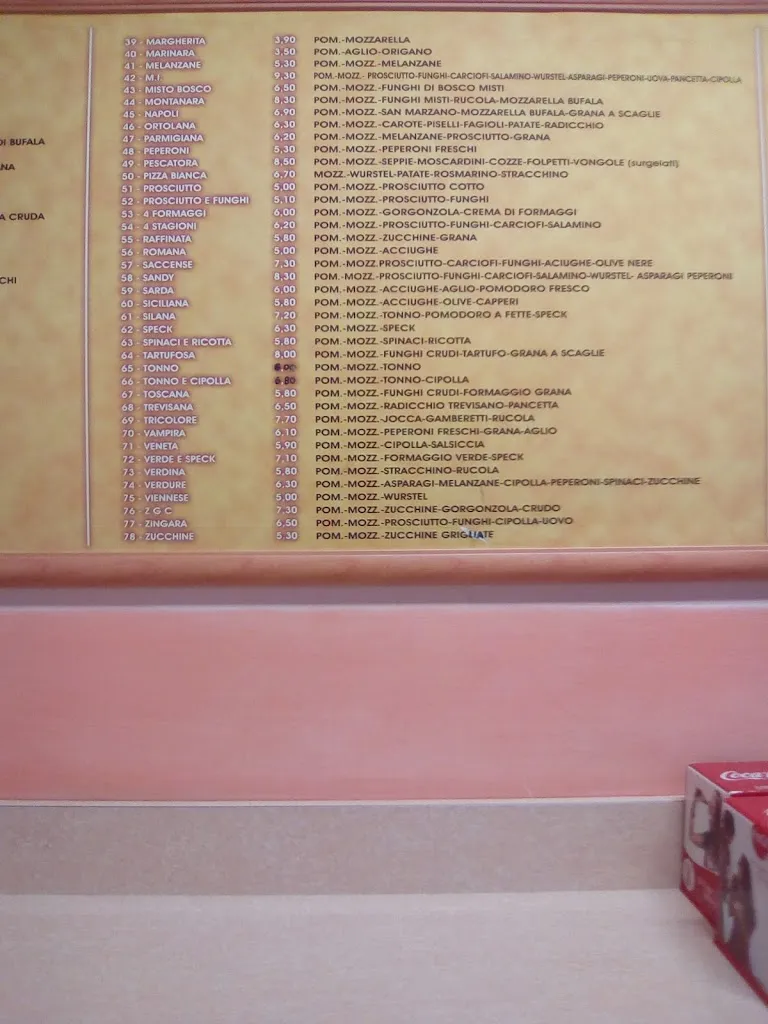 Menü_Sandy Pizza_Arzignano_Bild_3