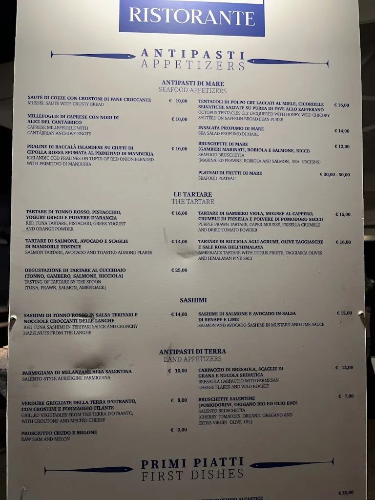 Menu_Ristorante Profumo di Mare...fish restaurant_Otranto_image_1