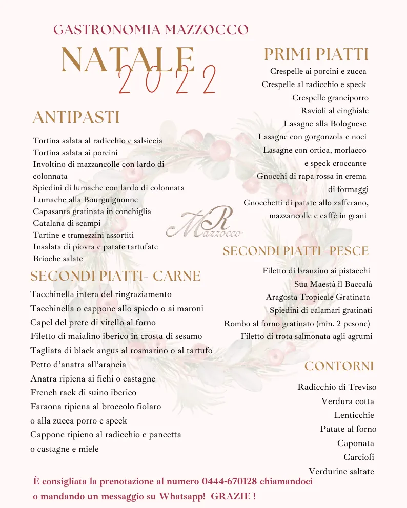 Menu_Gastronomia e Rosticceria Mazzocco di Mazzocco Roberto_Arzignano_image_2
