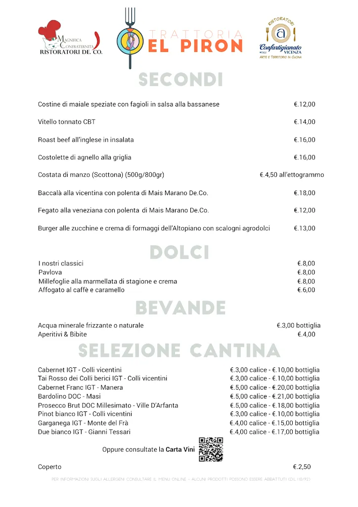 Menu_El Piron_Bassano del Grappa_immagine_1